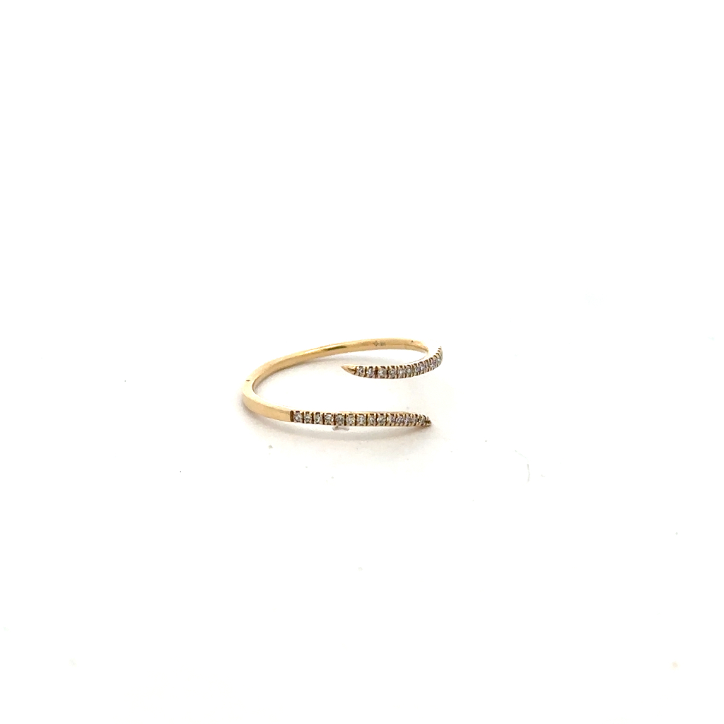 Bague or jaune 14 carats, 8 points de diamant total - 138085-J - Majolie