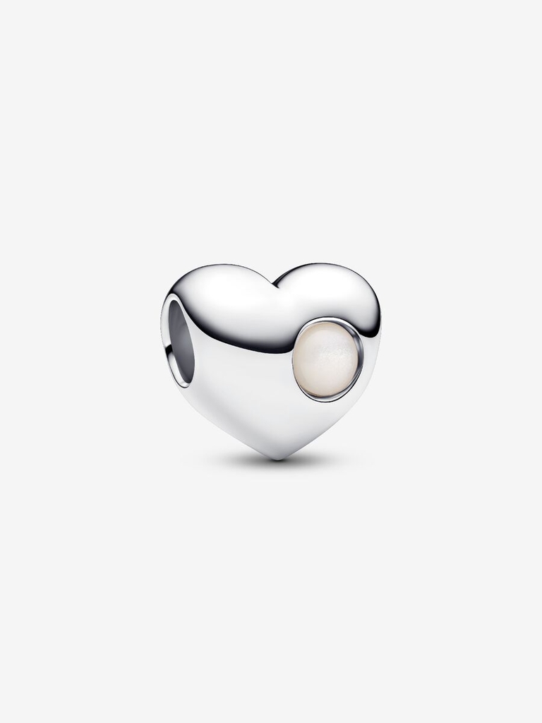 Bille coeur, argent, nacre de perle - 794161C06 - Pandora