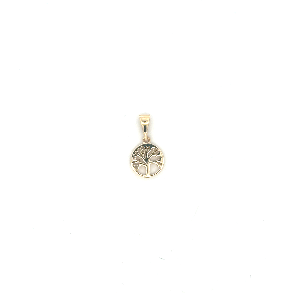 Pendentif arbre de vie, or jaune 10 carats Pendentif arbre de vie, or jaune 10 carats
