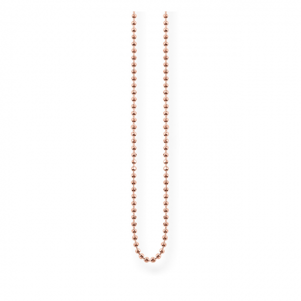 Chaîne argent finition or rose 18 carats