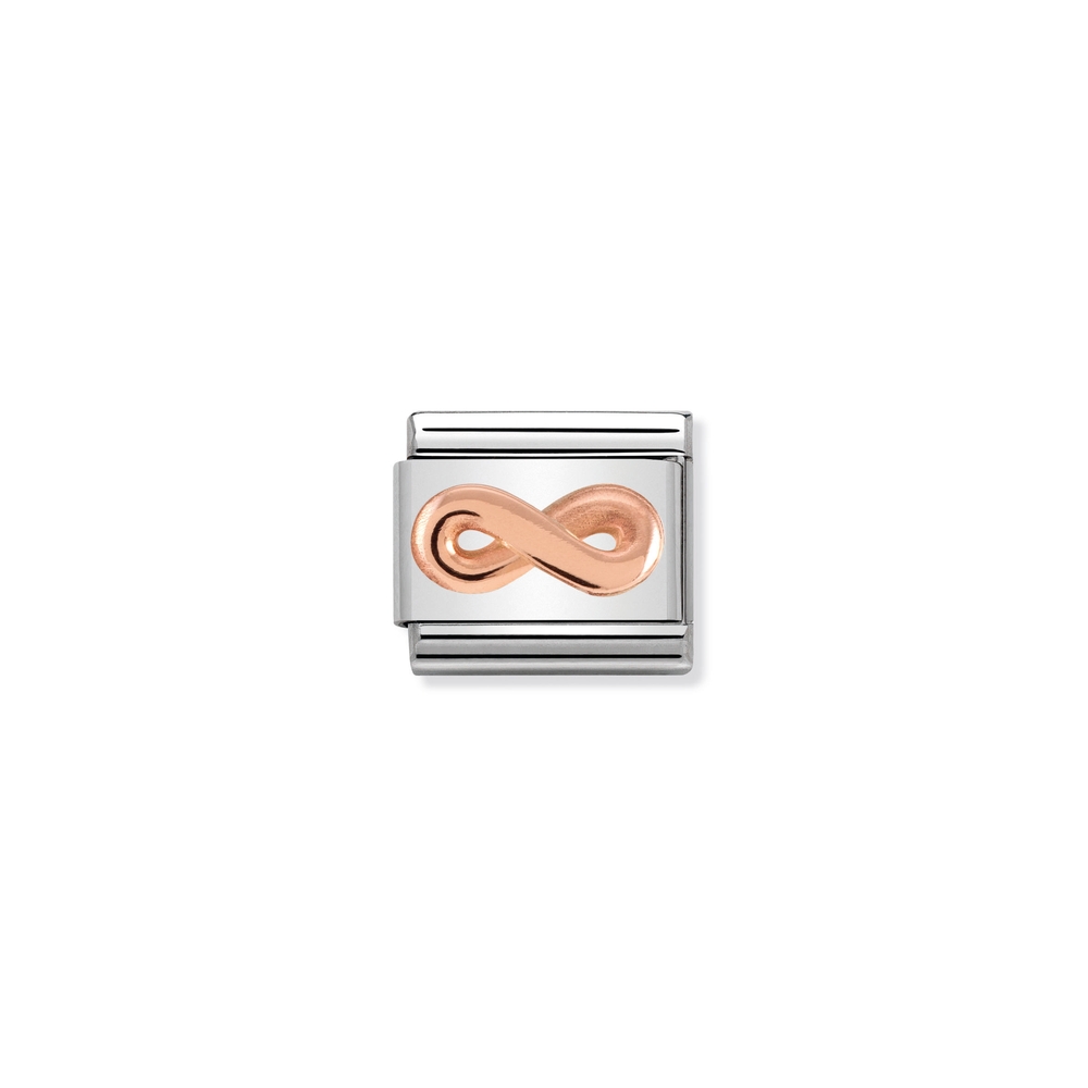 Maille classique infini, acier inoxydable, or rose 9k - 43010603 - NOMINATION