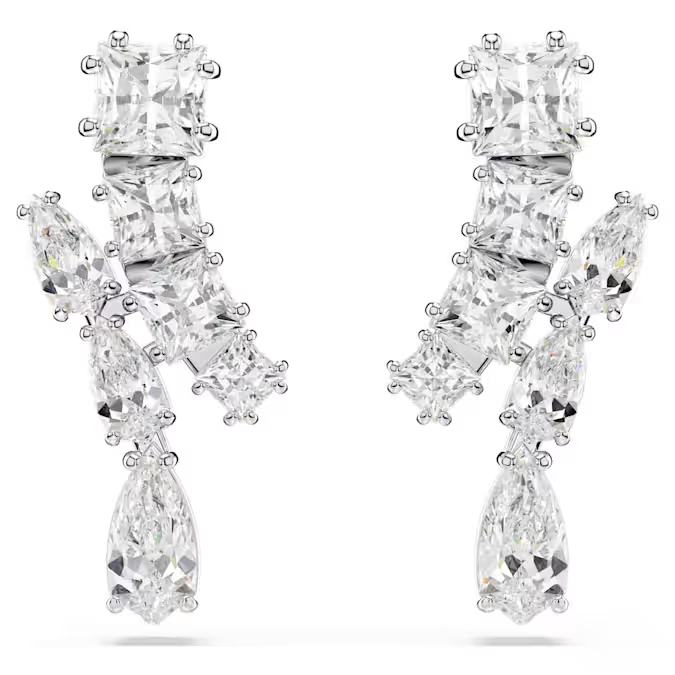 Boucles d'oreilles fixes métal rhodié, cristaux - 5700418 - Swarovski