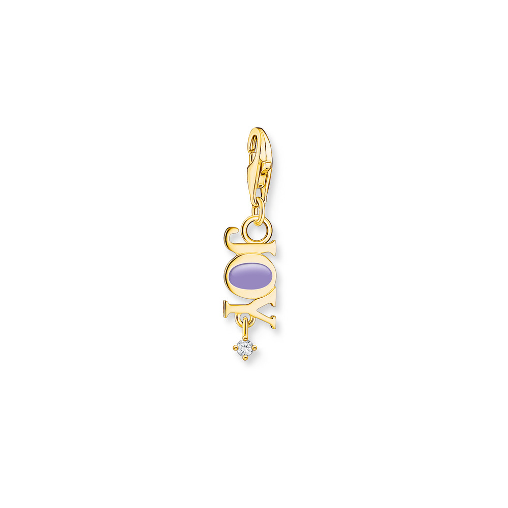 Charm joy, argent doré, émail mauve, zircon - 2007-565-13 - Thomas Sabo