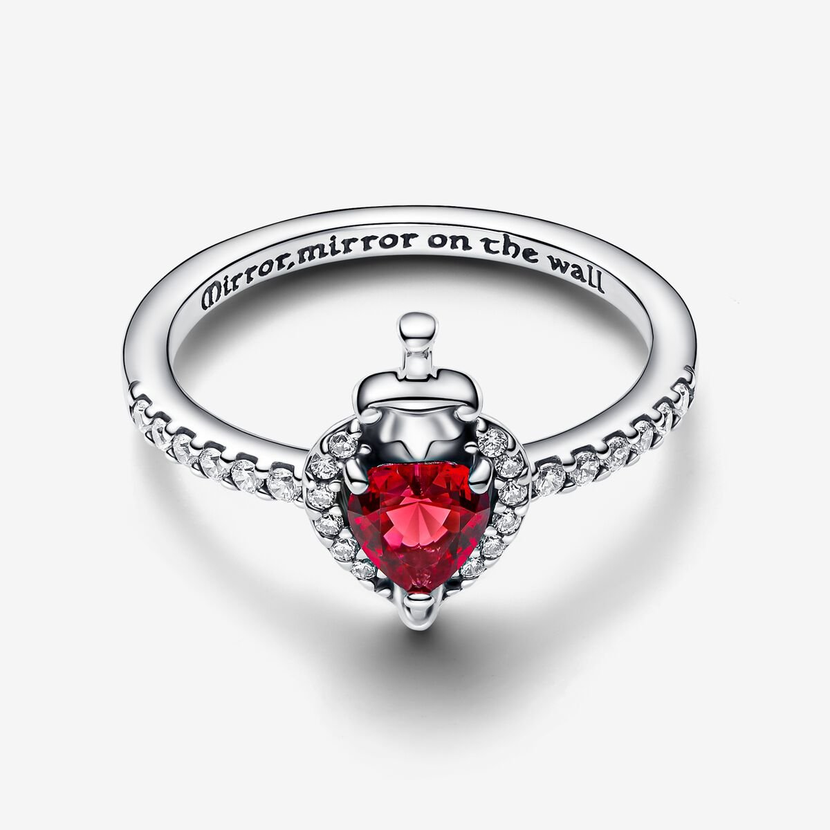 Bague Reine-Sorcière de Disney en argent avec cristal synthétique fuchsia et zircons incolores - 193422C01-52 - Pandora