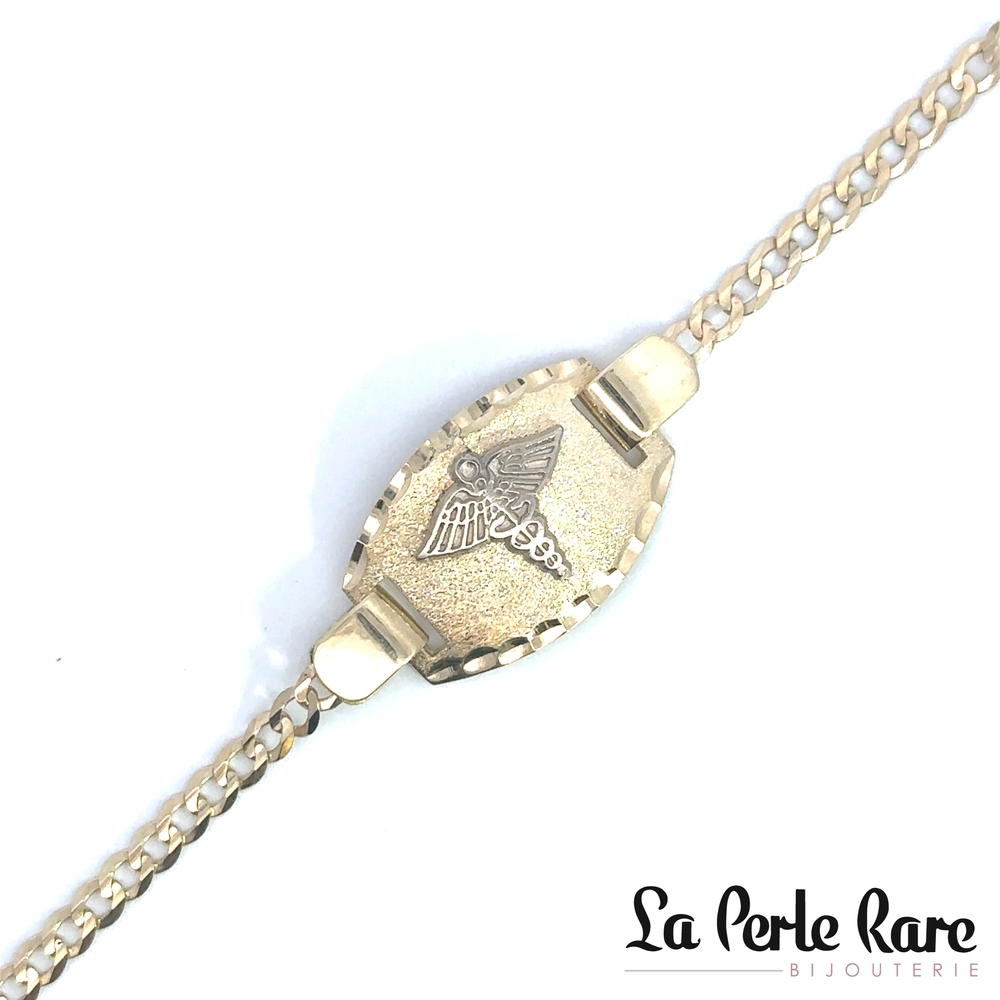 Bracelet médical, or jaune 10 carats - LPR-2750 - Exclusivités