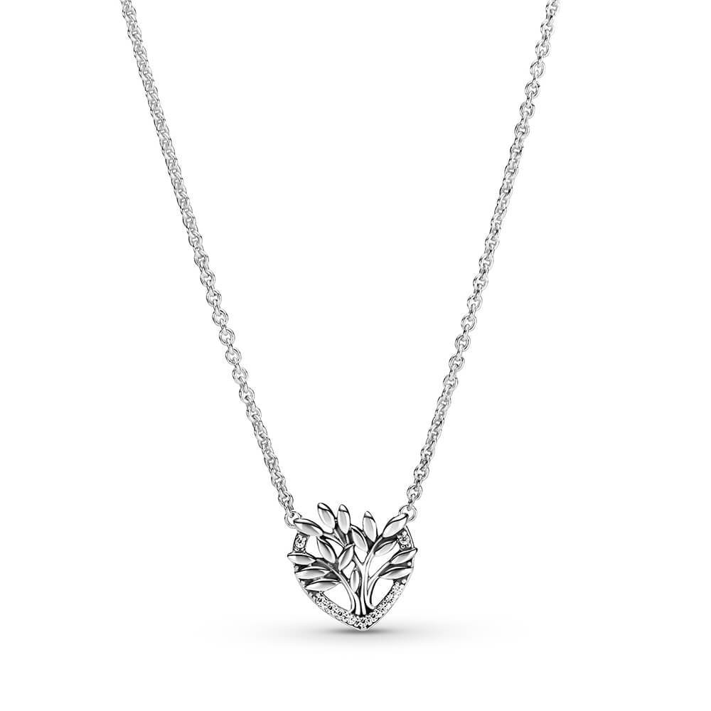 Collier arbre généalogique en coeur, cz incolores - 399261C01-50 - Pandora