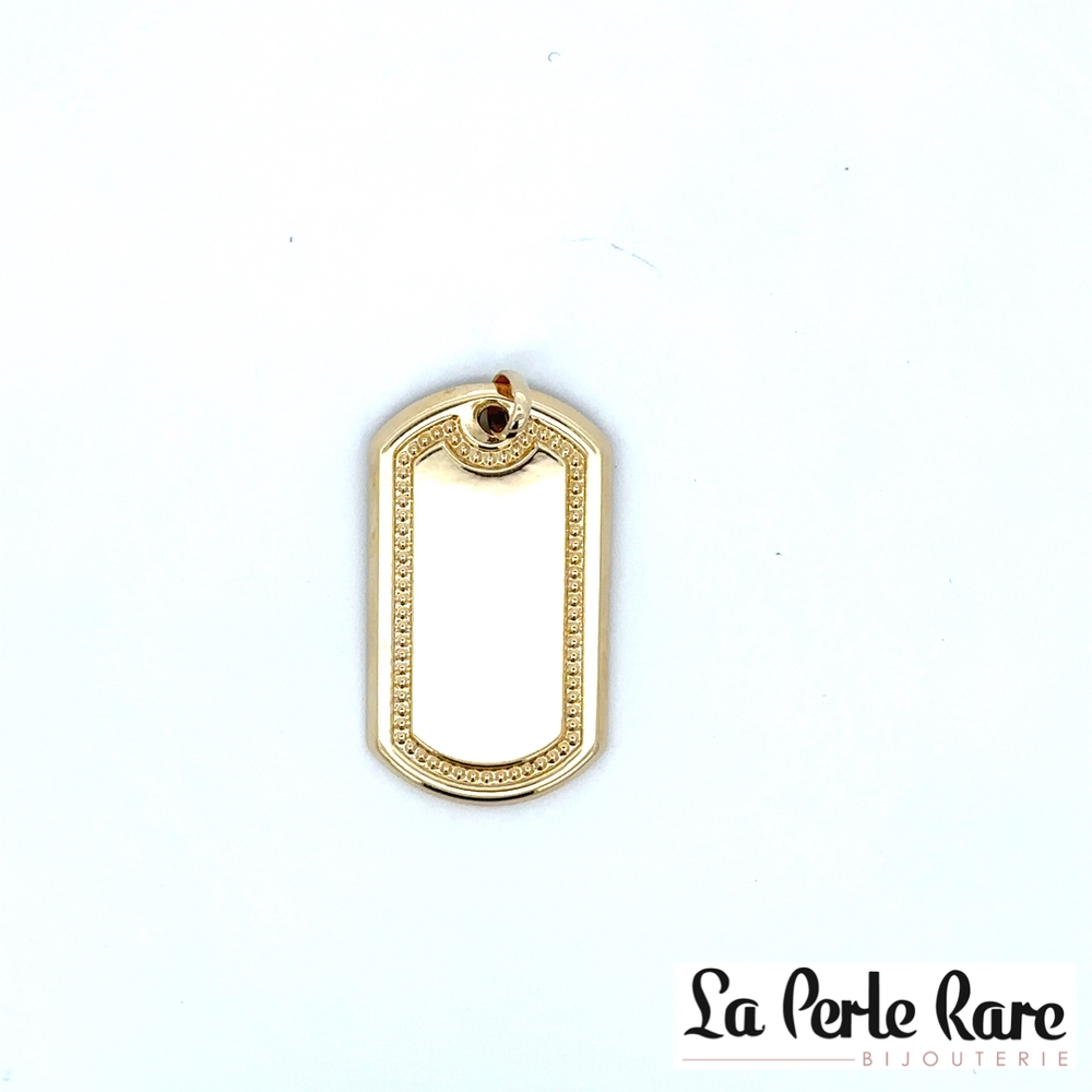 Pendentif plaque, or jaune 10 carats - LPR-2865 - Exclusivités