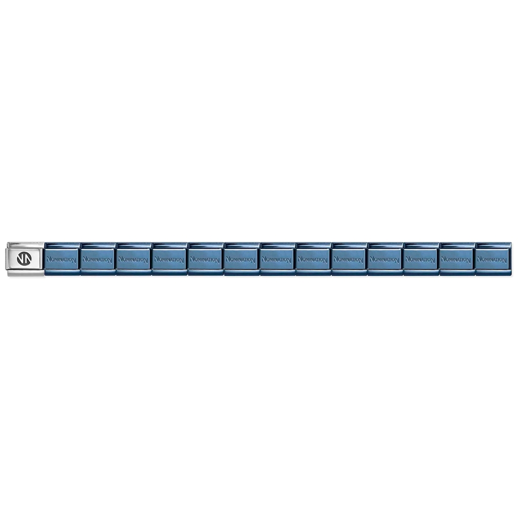 Bracelet de base classique, acier inoxydable bleu