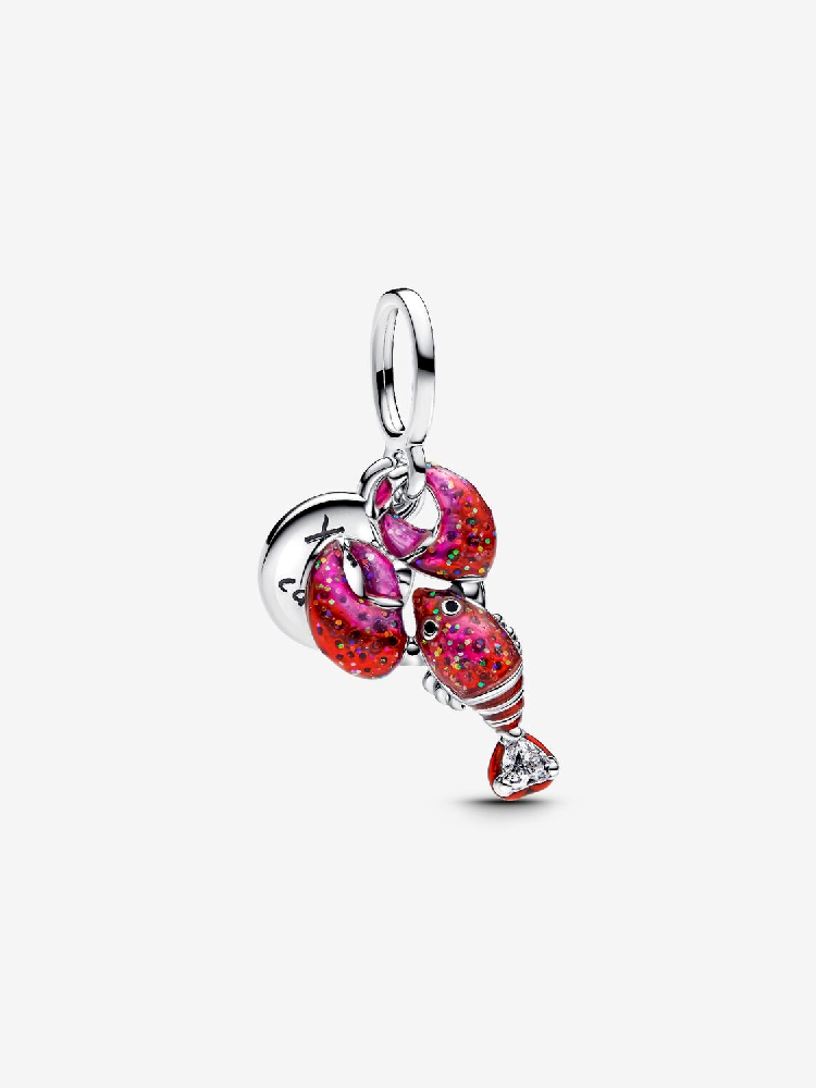 Bille homard, argent, émail rouge, zircons incolores - 793676C01 - Pandora