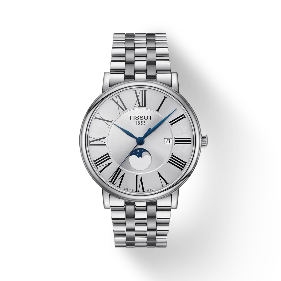 Montre carson premium gent moonphase, acier inoxydable - T122.423.11.033.00 - Tissot