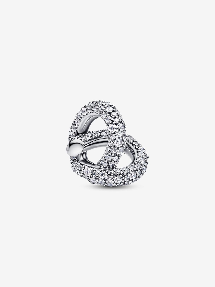 Bille coeur infini noué et pavé, argent, zircons incolores - 793771C01 - Pandora