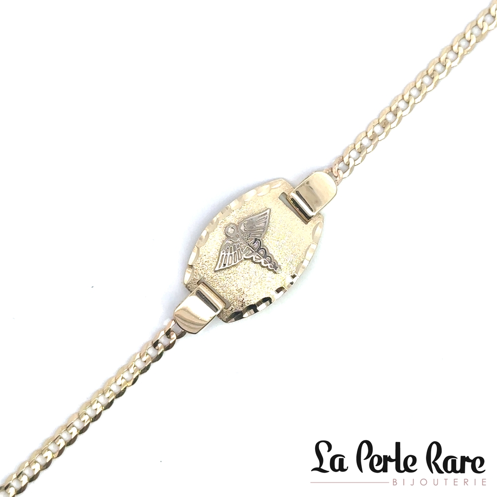 Bracelet médical, or jaune 10 carats - LPR-2746 - Exclusivités