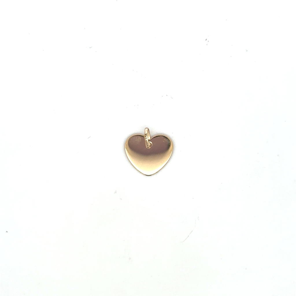 Pendentif coeur gravable, or jaune 10 carats - CG21512 - Pure Romance