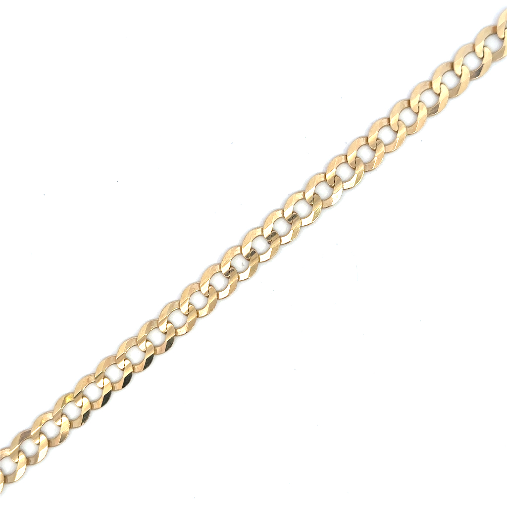 Bracelet gourmette, or jaune 10 carats - 1333-8 - Exclusivités