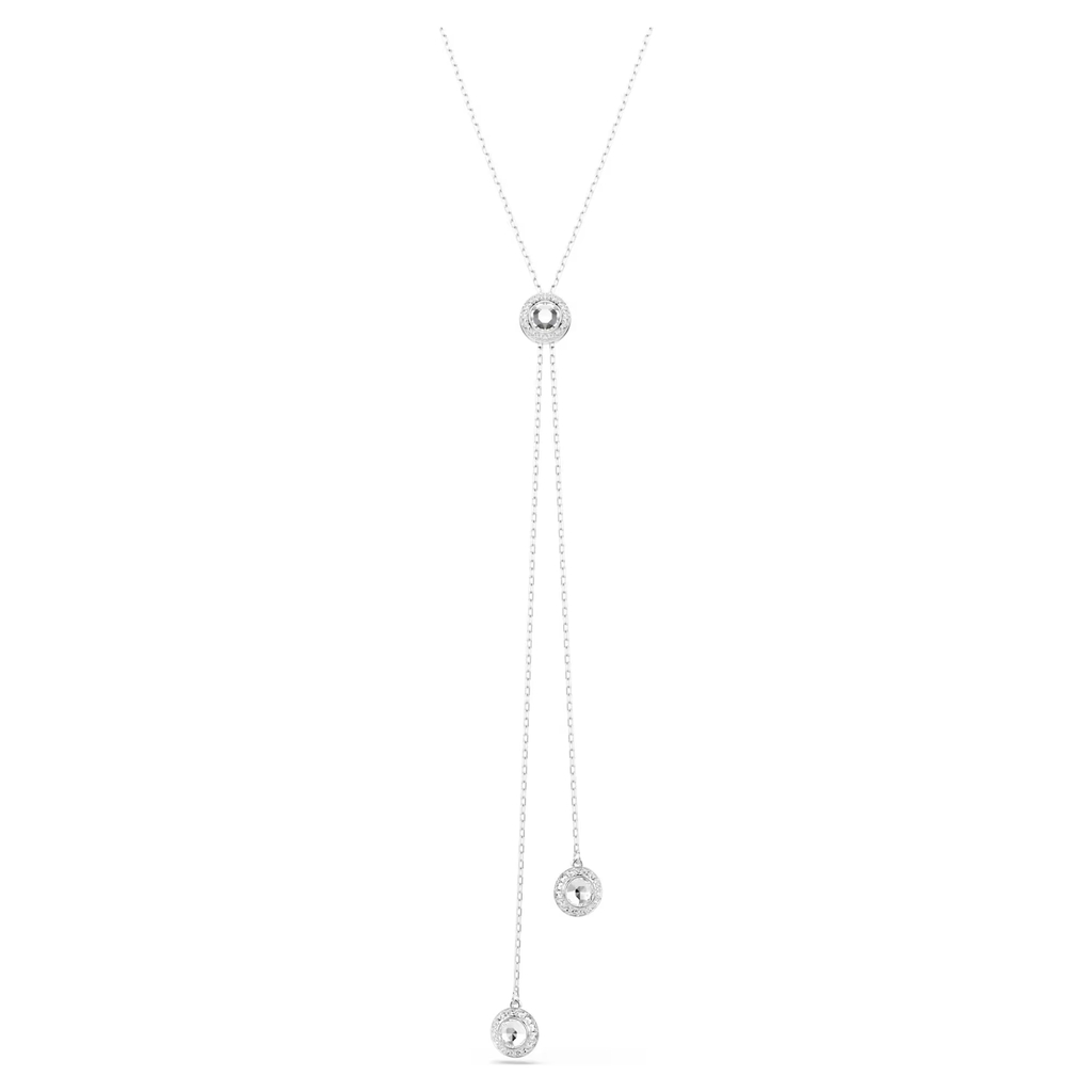 Collier en Y Una Angelic, métal rhodié, cristaux incolores - 5733067 - Swarovski