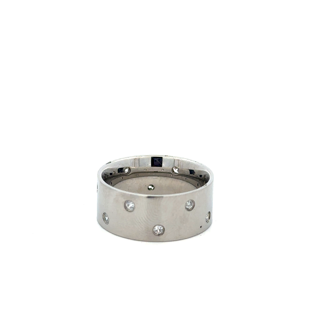 Jonc large, acier inoxydable, zircons incolores - 170-R351-5.5 - Steelx