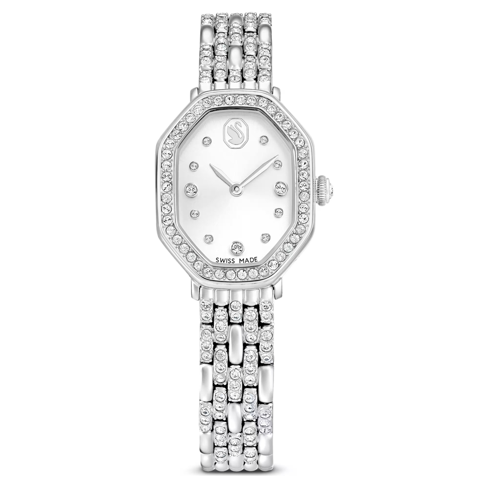 Montre métal rhodié, cristaux blancs - 5698690 - Swarovski