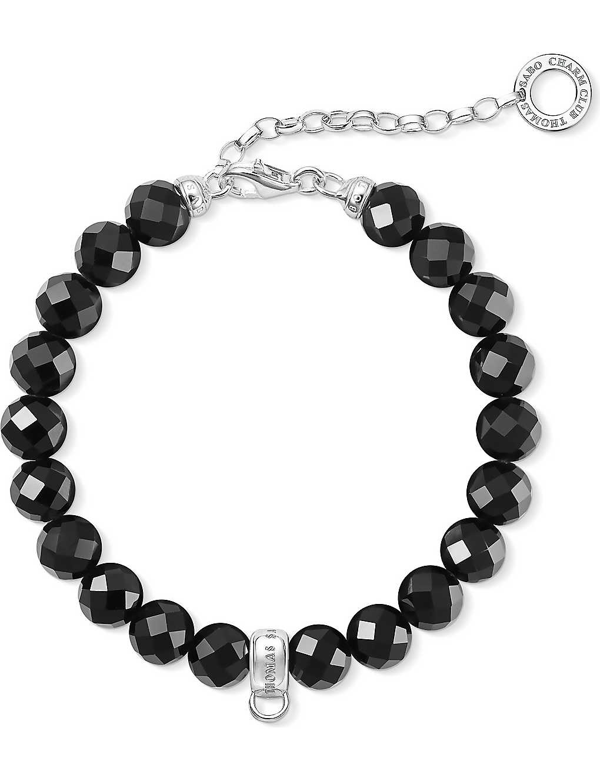 Bracelet avec billes faceté noir - X022684011L185V - Thomas Sabo