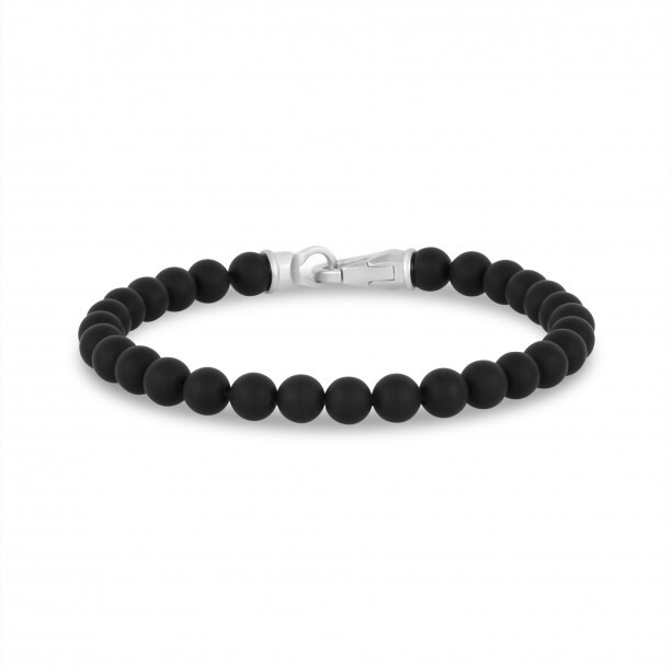 Bracelet acier, onyx - AS-B214-8.5 - Arz Steel