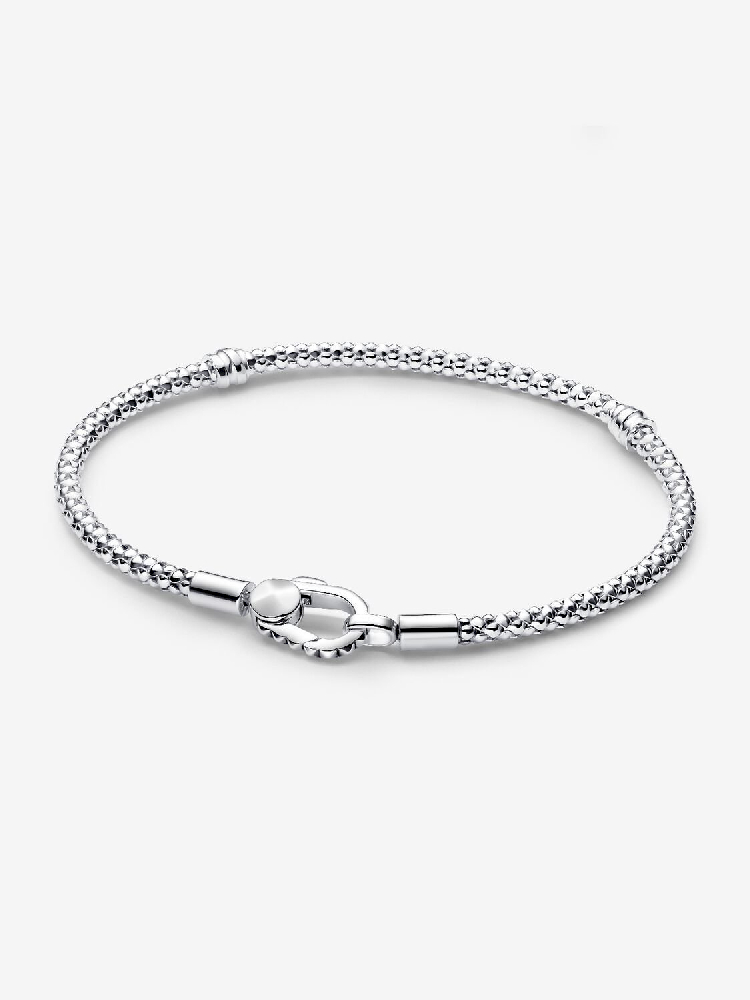 Bracelet fermoir clouté, argent - 593681C00-17 - Pandora