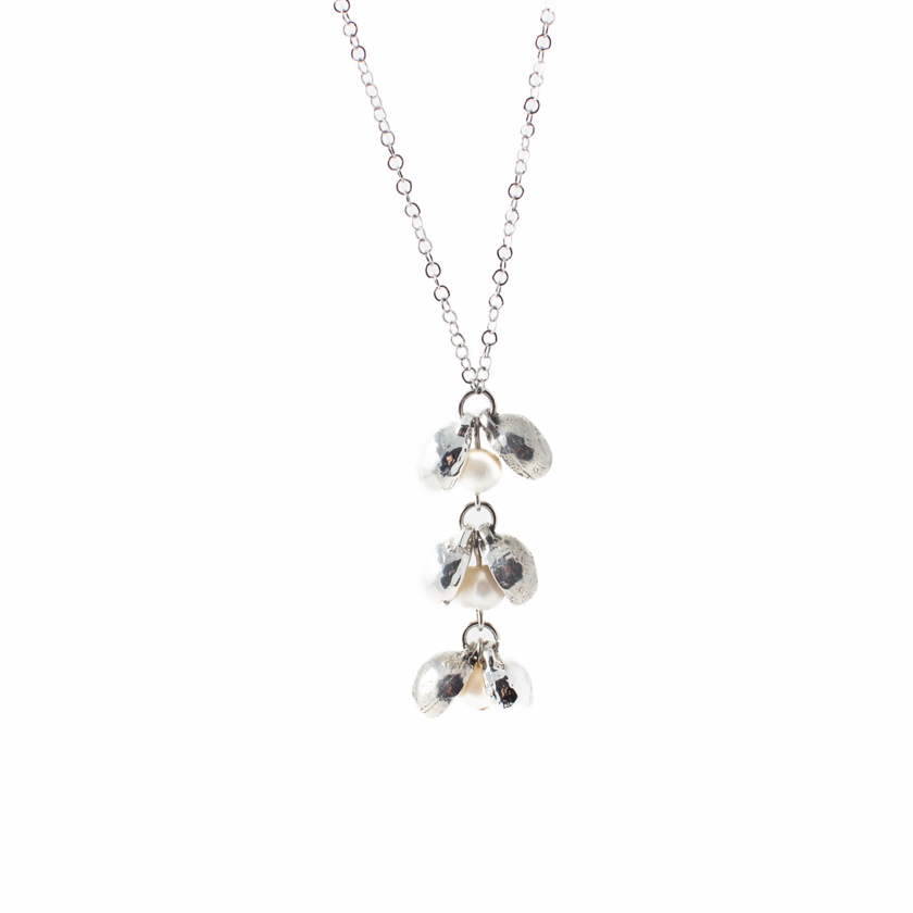 Collier étain, perles - GISLAINE-ARGENTE - Anne-marie Chagnon