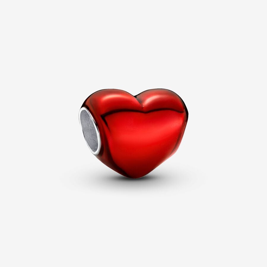 Bille coeur, argent, émail rouge - 793337C02 - Pandora