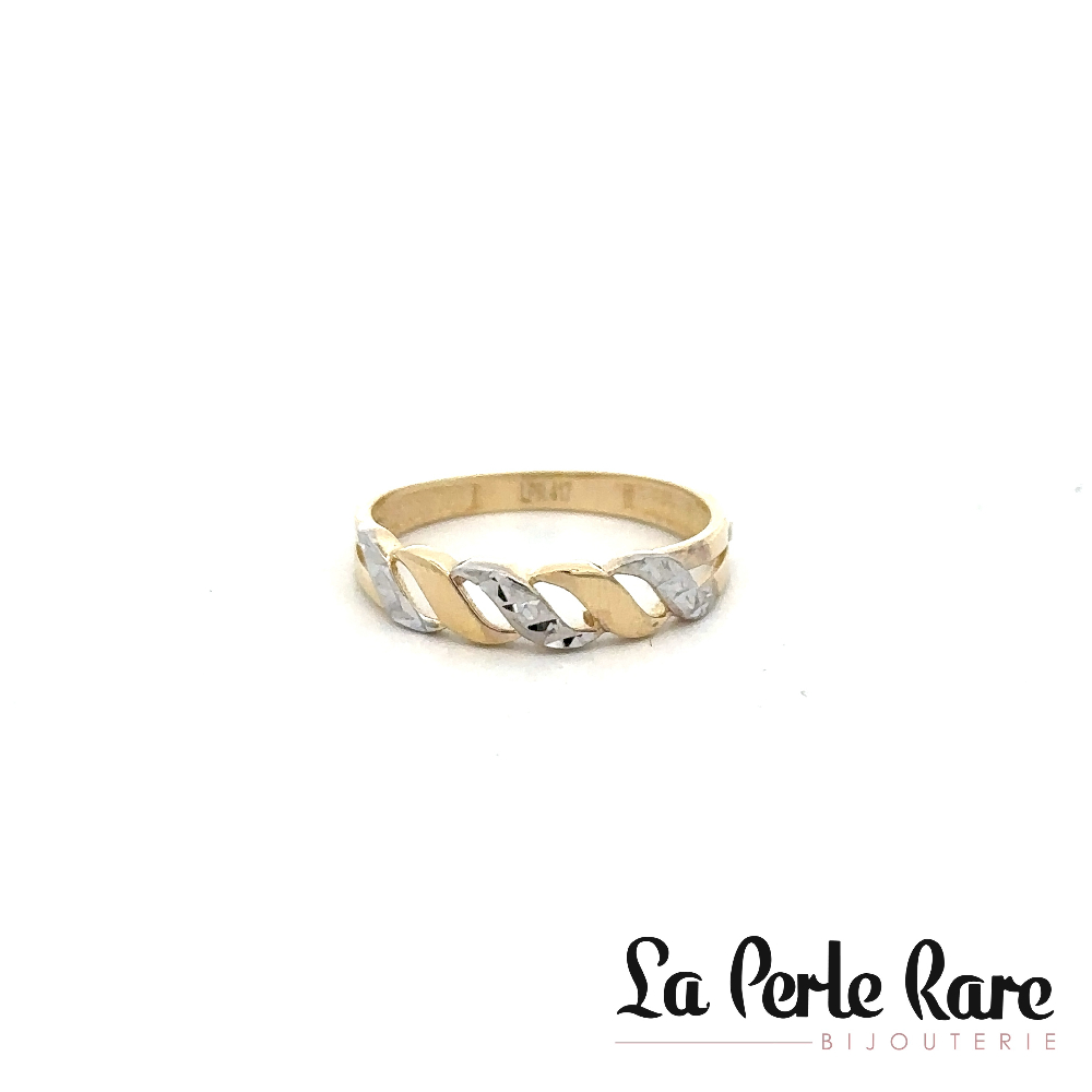 Bague or 2 tons (jaune et blanc) 10 carats - RAZ-4264-2T - Exclusivités