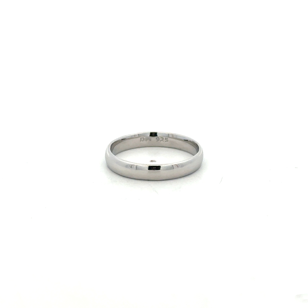 Jonc uni, argent rhodié