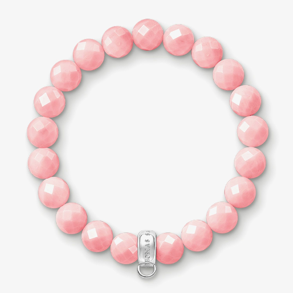 Bracelet argent, corail synthetique Bracelet argent, corail synthetique