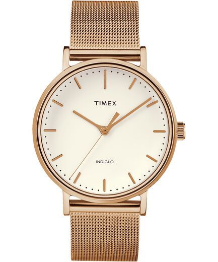 Montre acier rosé, fond blanc - TW2R26400VQ - Timex