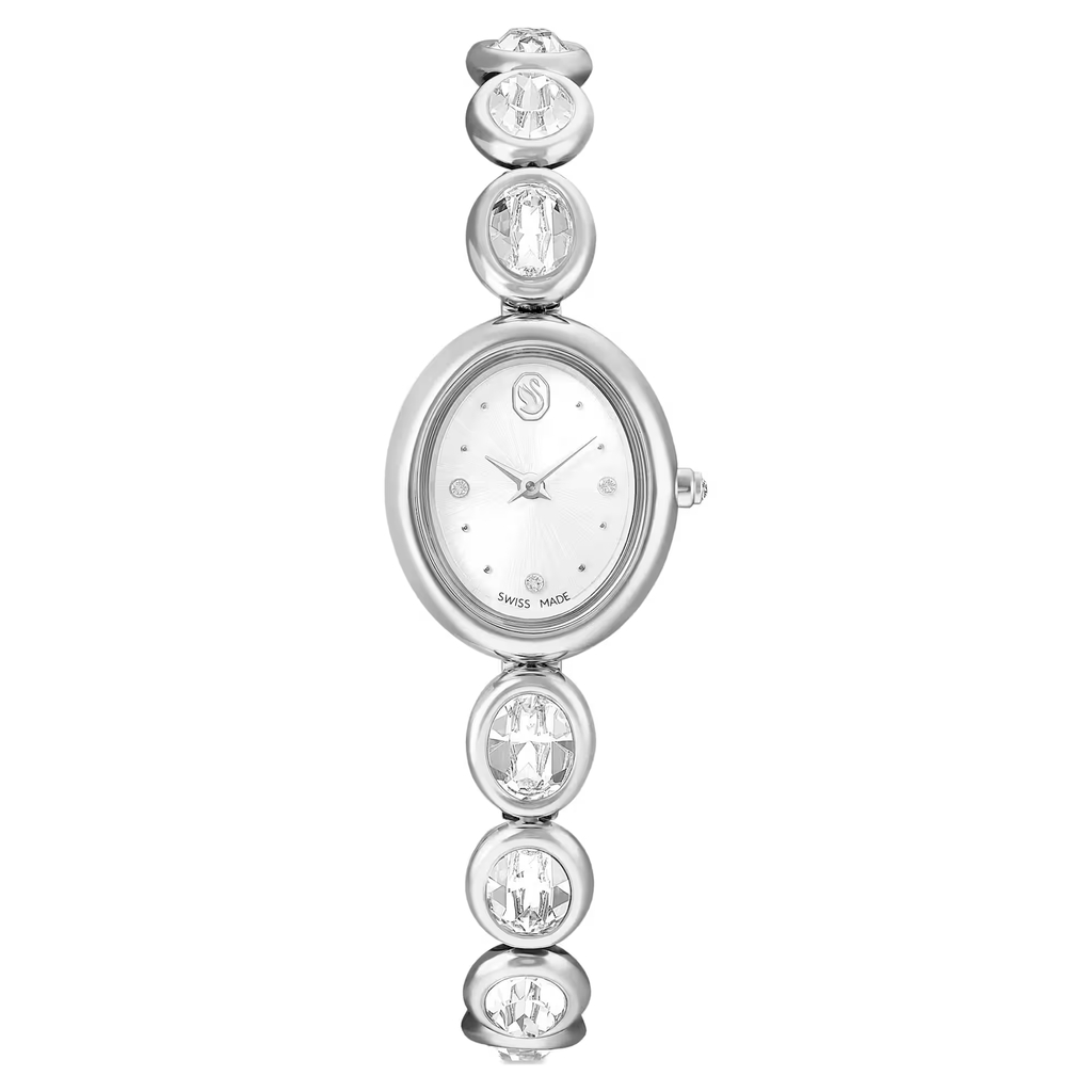 Watch Imber oval, métal, clear crystals