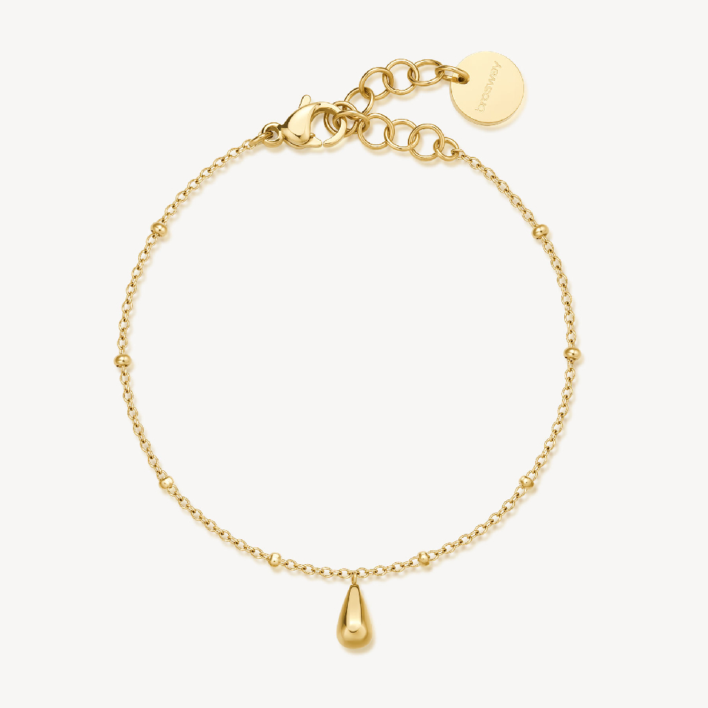 Bracelet acier inoxydable avec finition en or