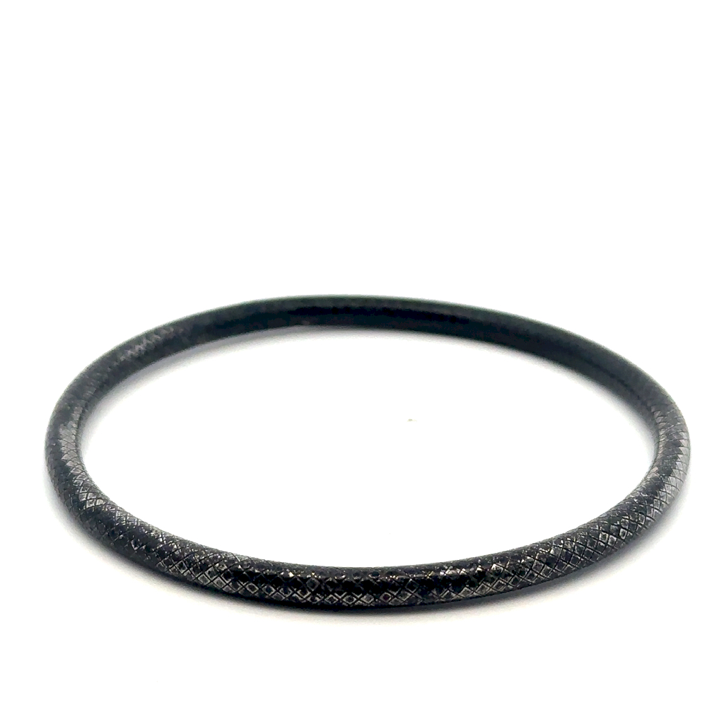 Bracelet rigide, acier inoxydable noir - 170-BG133 - Steelx