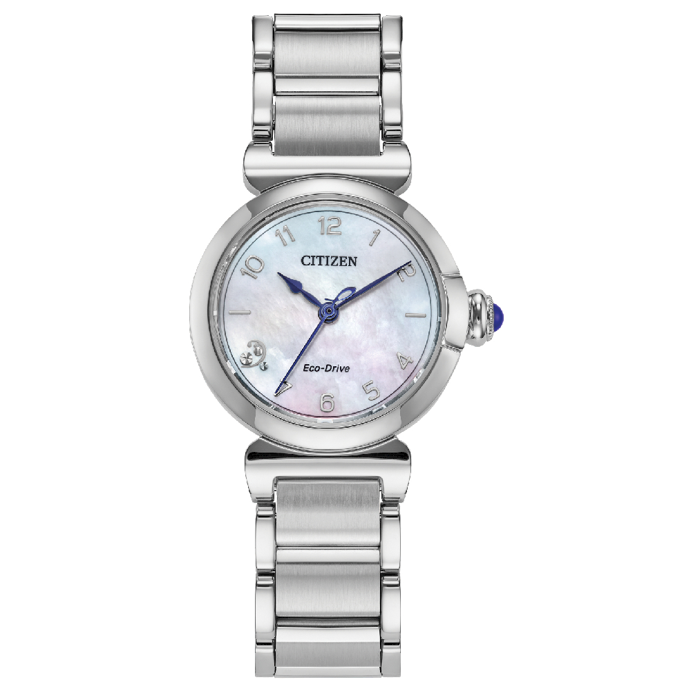 Montre Eco-Drive, acier inoxydable, fond nacré - EM1130-83D - Citizen