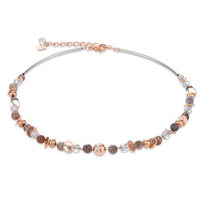 Collier beige et gris Collier beige et gris