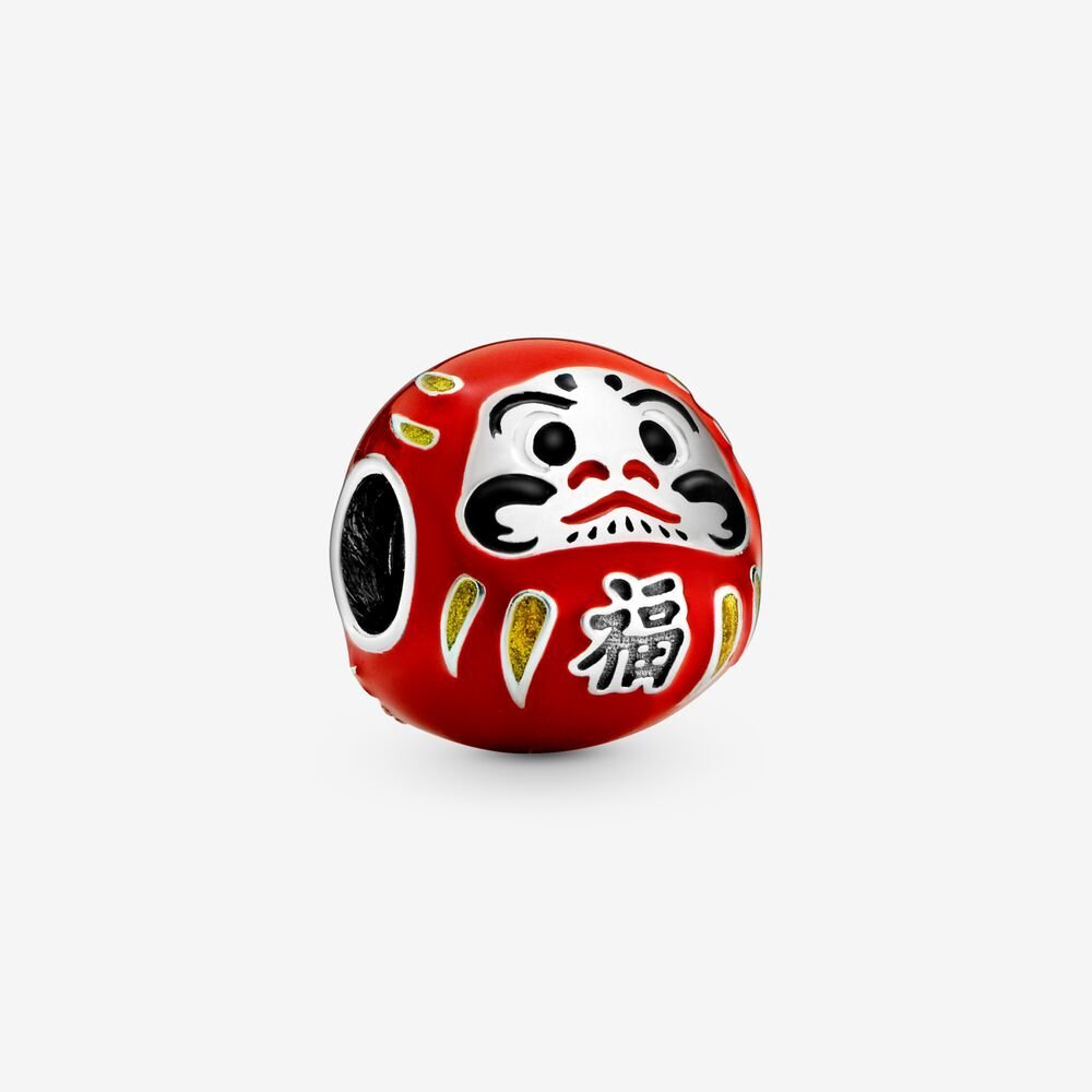 Bille figurine daruma, émaux mixtes