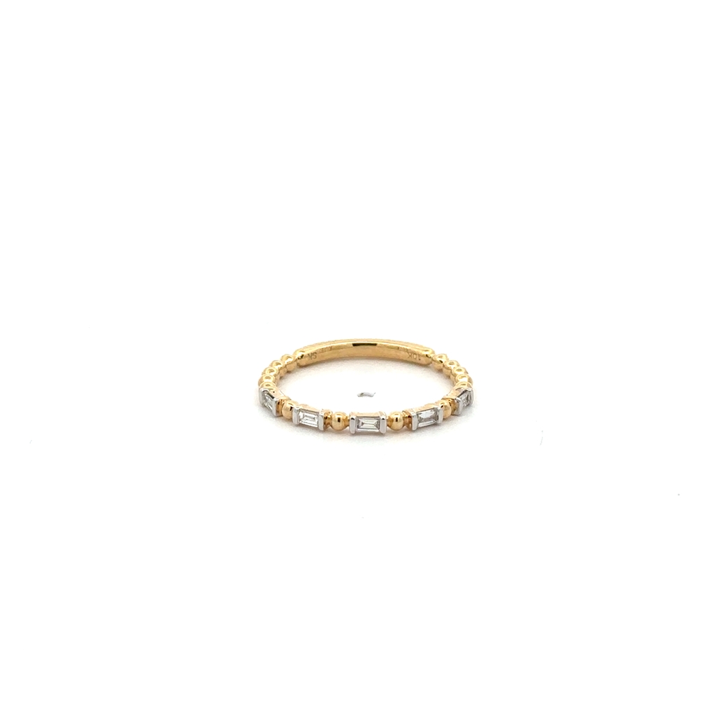 Jonc semi-éternité, or jaune 10 carats, 10 points de diamant total - SKR46524-10 - Exclusivités
