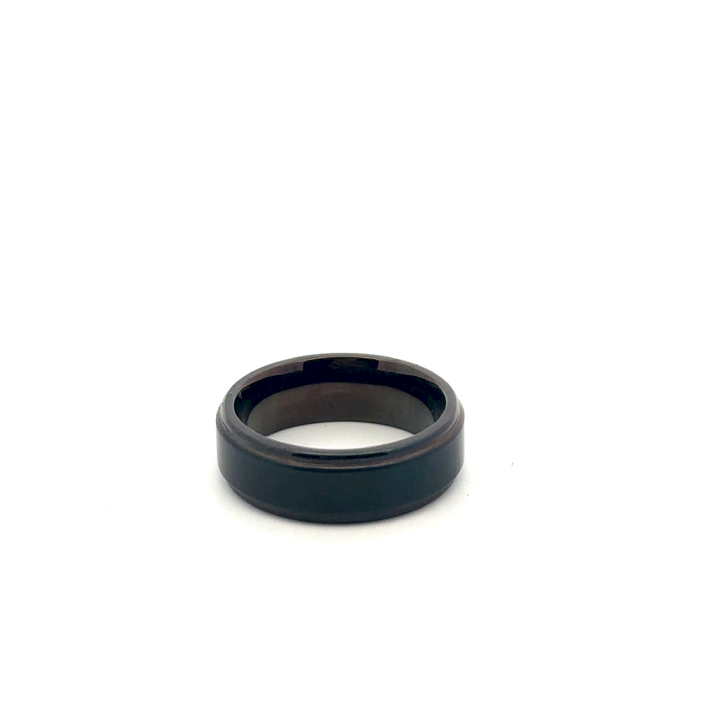 Jonc acier inoxydable noir - 170-R329-8 - Steelx