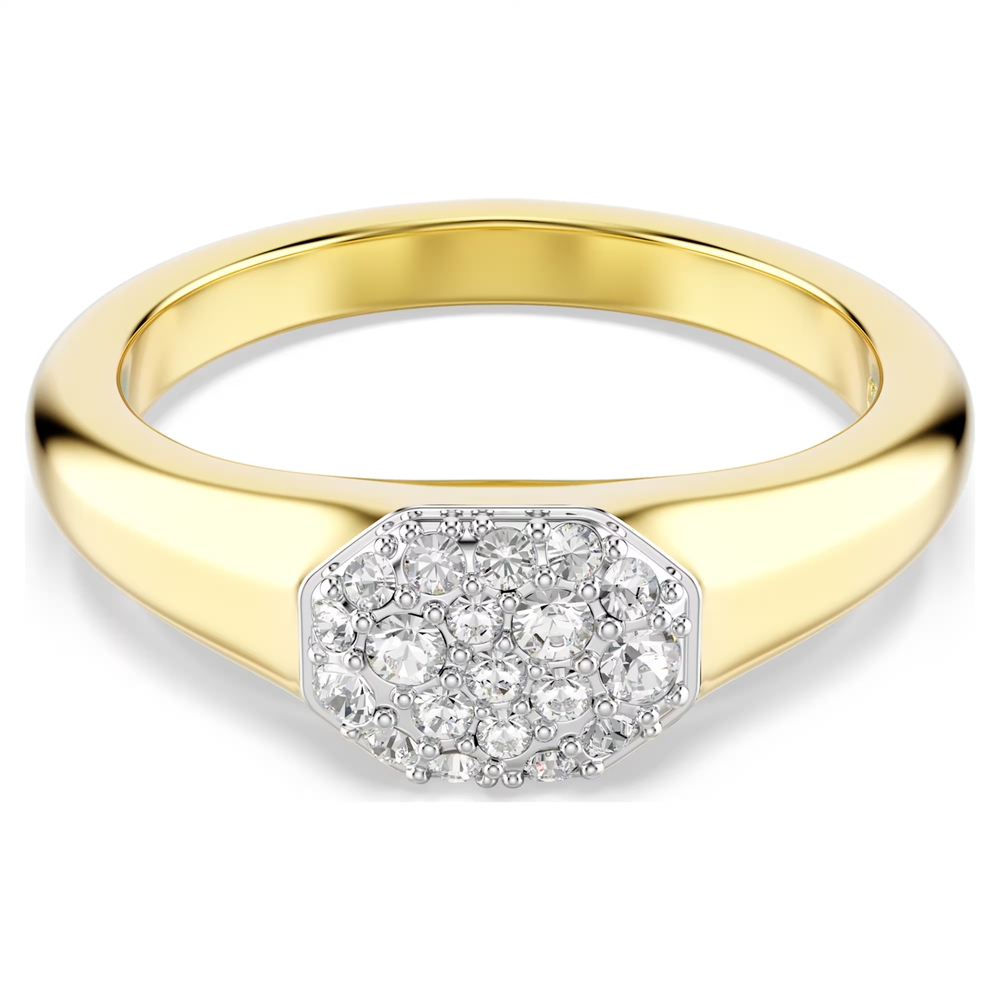Bague métal doré, cristaux blancs, grandeur: 55 - 5732854 - Swarovski