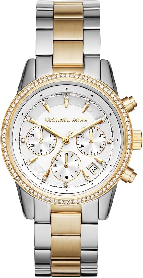 Montre chronographe Ritz en acier inoxydable bicolore Michael Kors - MK6474 - Michael Kors