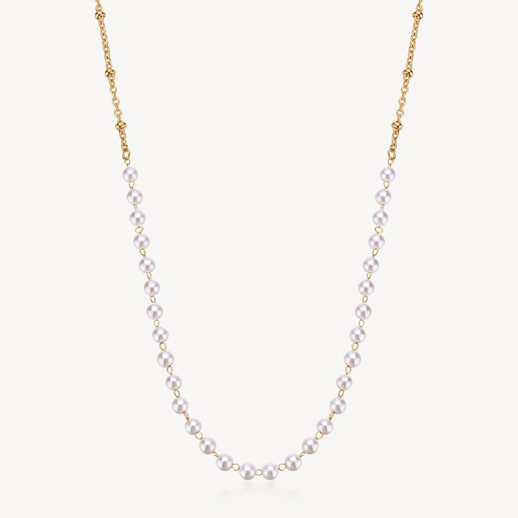 Collier acier inoxydable finition doré, perles - BNL038 - Brosway Italia