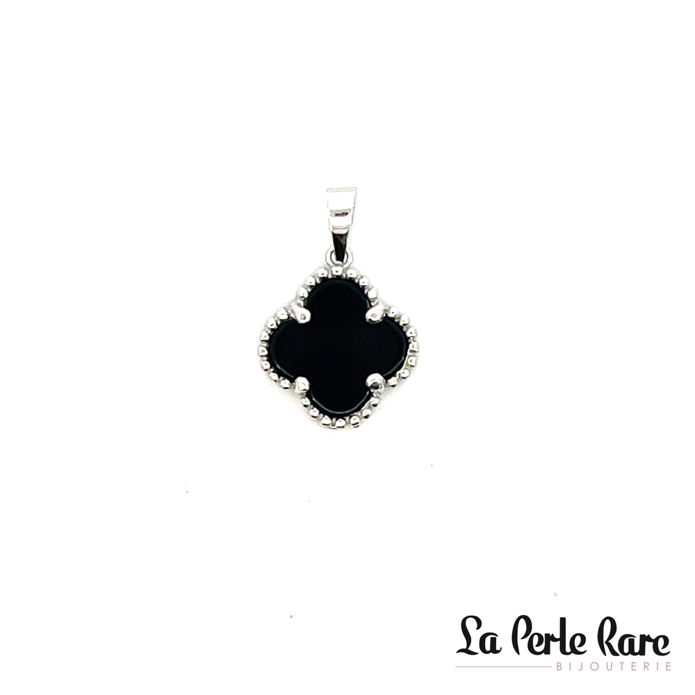 Pendentif or blanc, onyx - LPR-2048 - Exclusivités