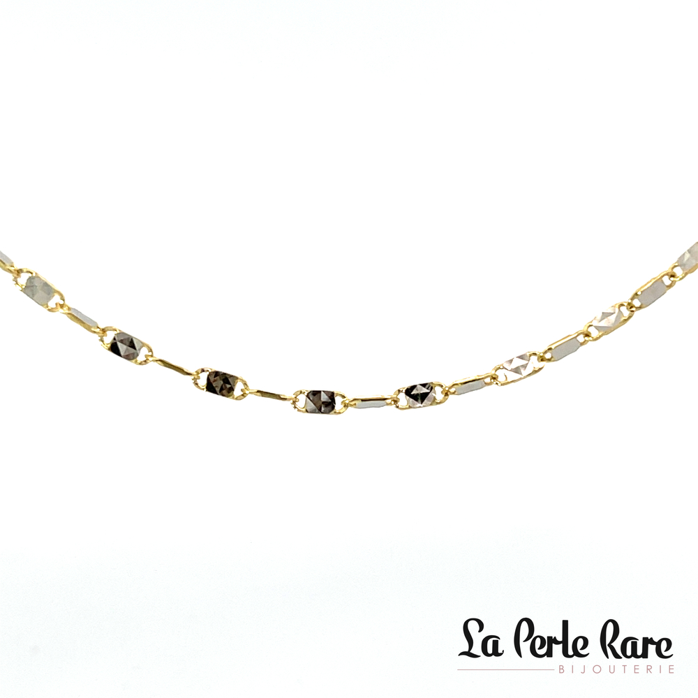 Bracelet or 2 tons (jaune et blanc) 10 carats - X3.212T-7 - Exclusivités