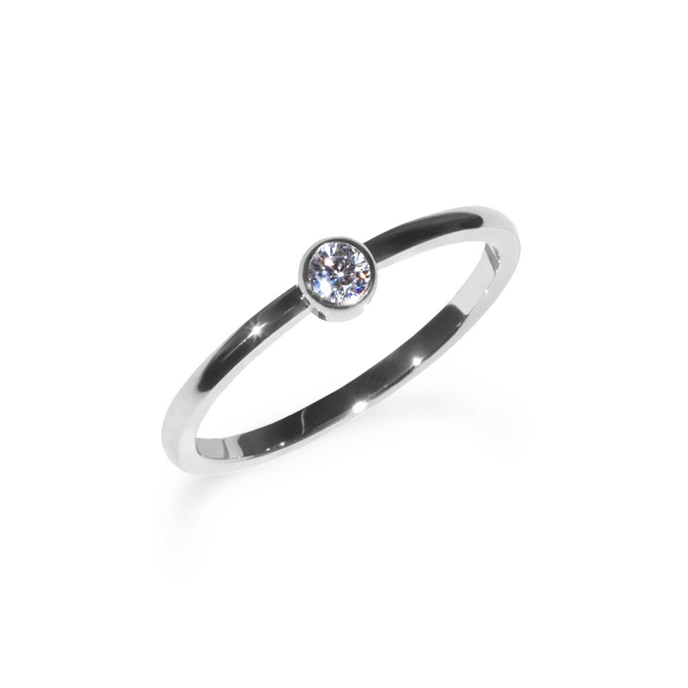 Bague pierre cercle argent - T220R001AR-5 - Mia