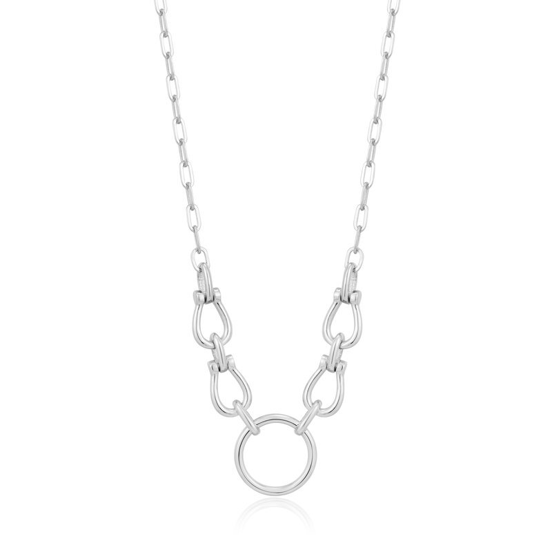 Collier maillon fer à cheval, argent rhodié - N021-04H - Ania Haie