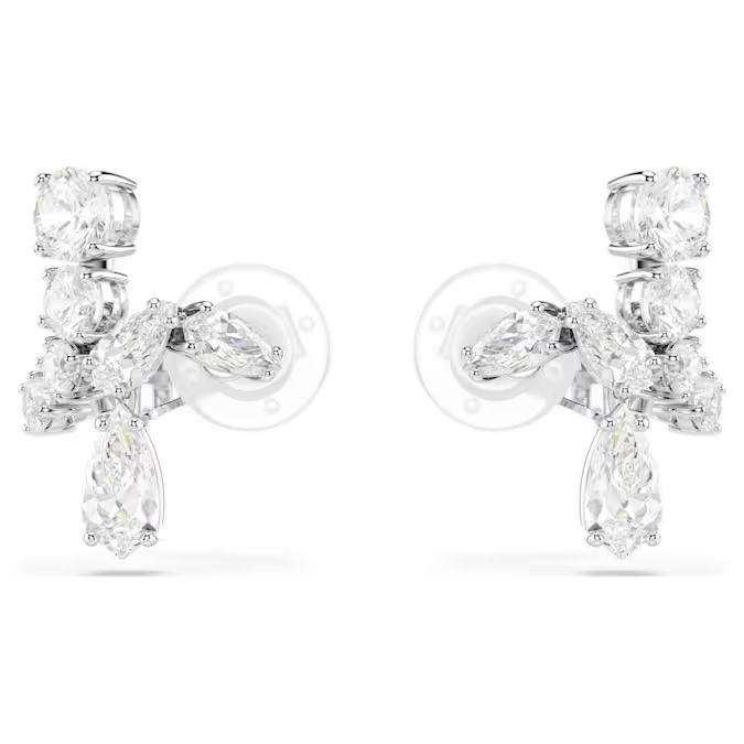 Boucles d'oreilles fixes métal rhodié, cristaux - 5692523 - Swarovski