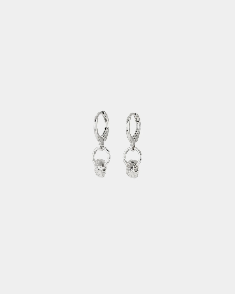 Boucles d'oreilles pendantes acier inoxydable, étain - BERENICE-ARGENT - Anne-marie Chagnon