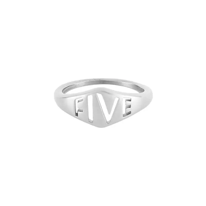 Bague Romb5, acier - FJ6057-7 - FIVE JWLRY