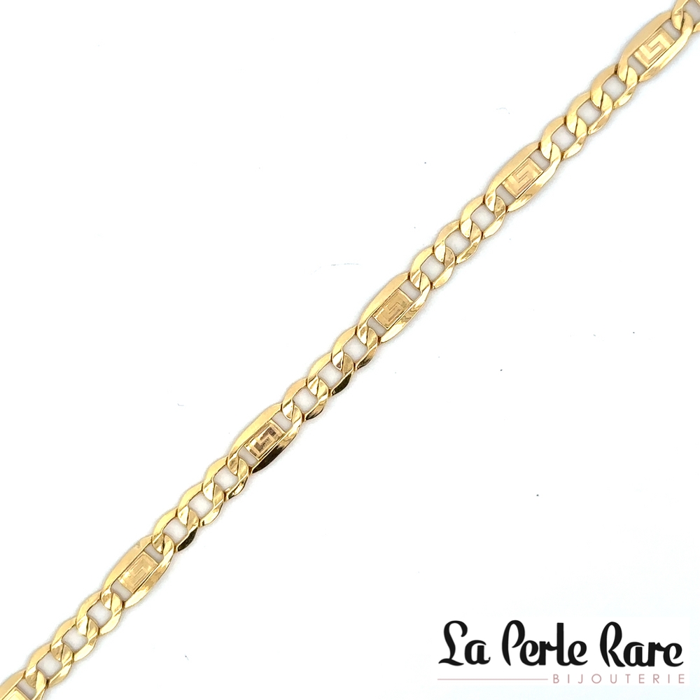 Bracelet figaro, or jaune 10 carats - LPR-2895-7.75 - Exclusivités