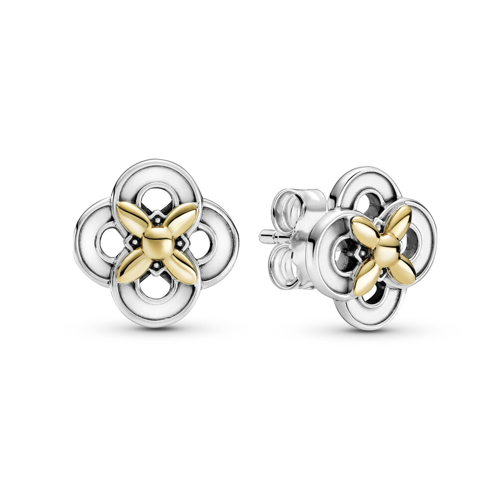 Bo fixes fleurs, argent, or jaune - 299349C00 - Pandora